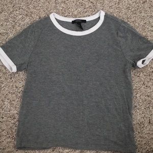 grey t shirt, tight fit